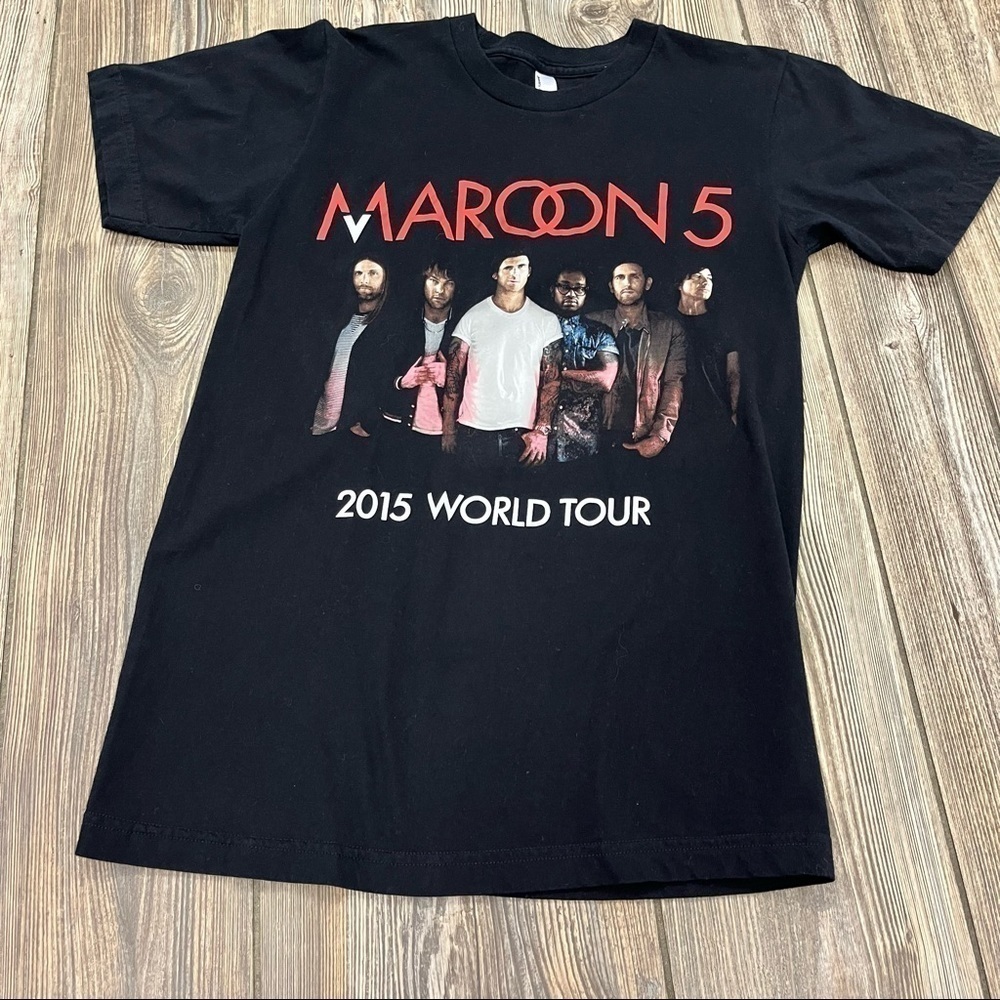 MAROON 5 2015 World Tour Shirt Small Black